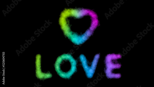 Multicolored smoking heart ...