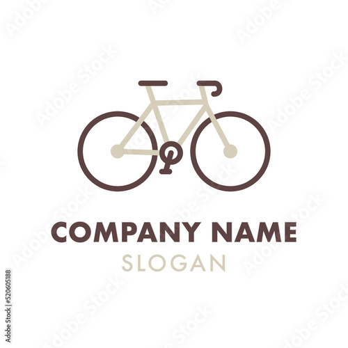 Biking Logo Design Template Example with Company Name and Slogan Bicycle Exploration