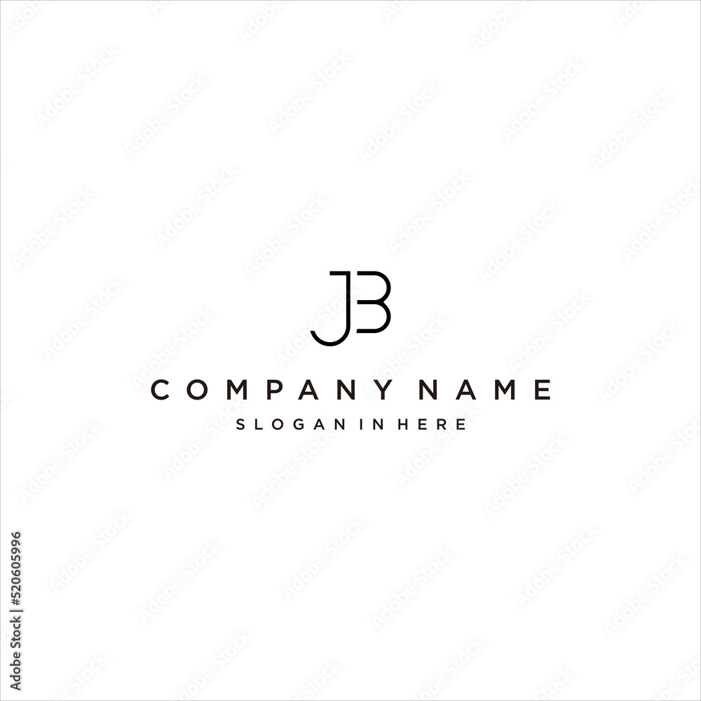 Letter JB Logo Icon Design Template 