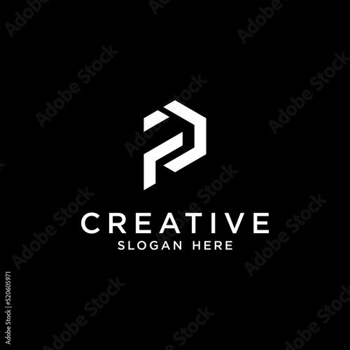 Initial Letter PF or FP Logo Template Design