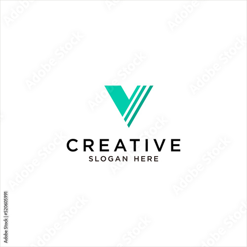 Free Download Geometric Minimal V Logo Design. Modern Vector with Triangle and Connected Lines. Clean Minimalist Monogram for Investment, Consulting, Tech Business, Corporate Brand, and Innovation Identity.  - GFXLoad