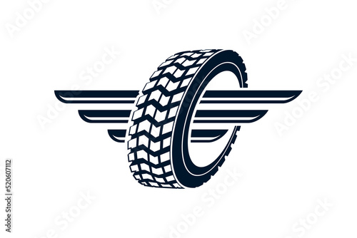 Tire shop logo design automotive wheel tire truck mud off road silhouette