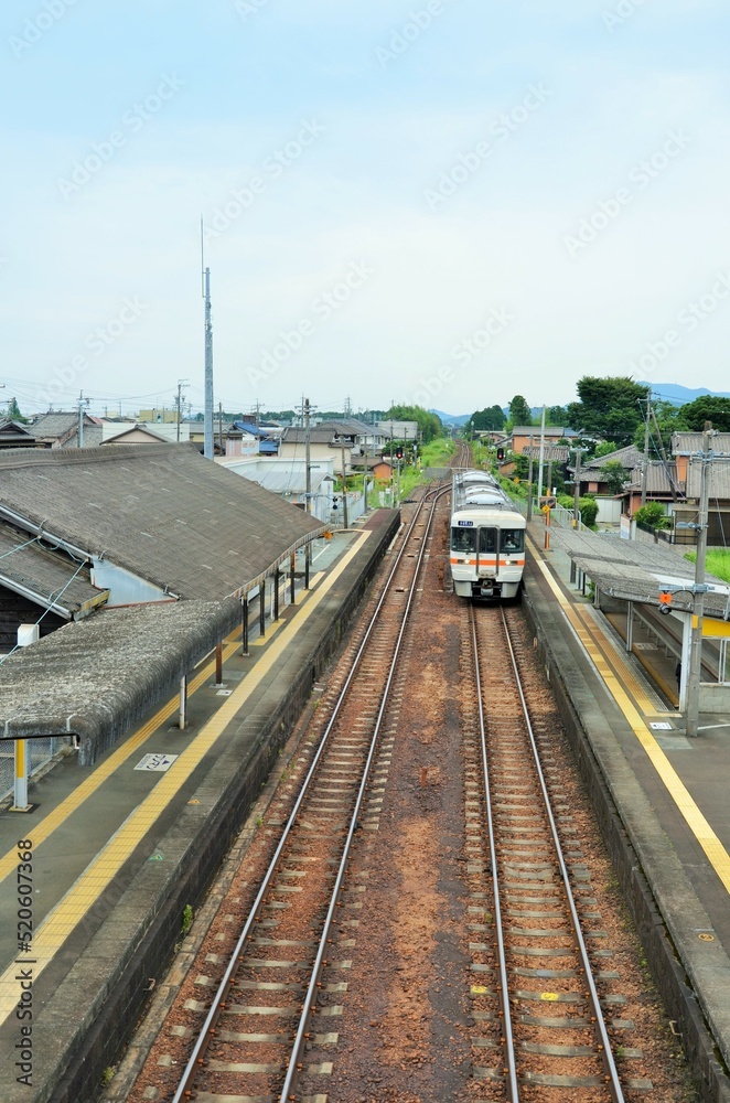 Obraz premium 参宮線の線路（田丸駅）