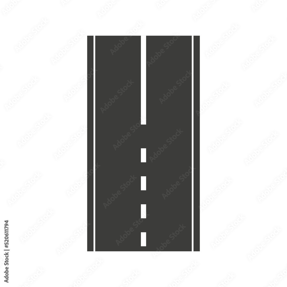 Road element. Highway part. Top view asphalt road. Vector isolated on white. Road element. Highway part. Top view asphalt road. Vector isolated on white.