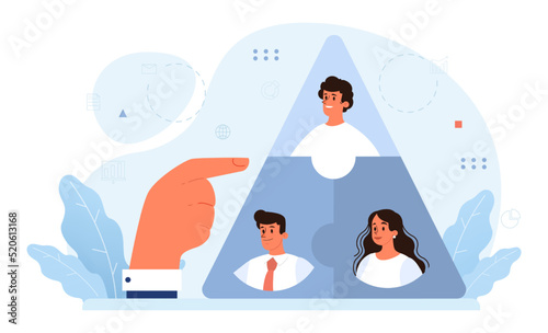 Human resources concept. Idea of recruitment and job management.