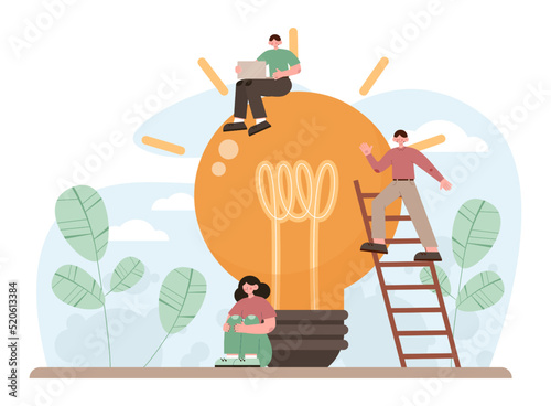 Idea concept. Creative innovations or solutions generation.