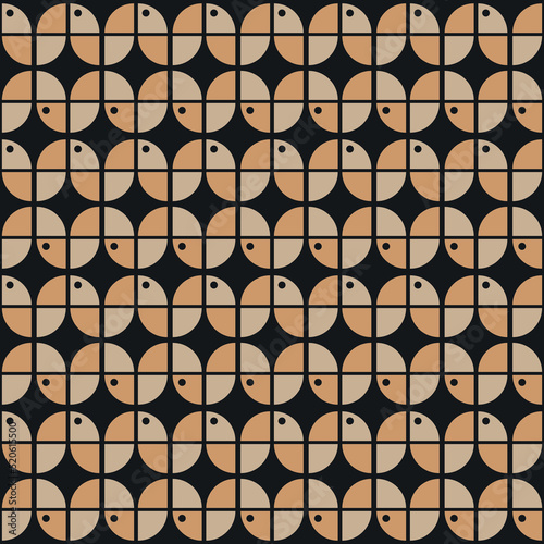Seamless retro pattern, 1960s and 1970s style, mid-century modern