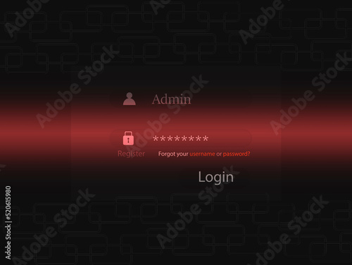 Login page to unlock a password to hack information for the website. digital crime prevention by anonymous hackers. Cyber crime personal secure concept with login icon