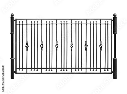 Decorative modern fence, railing.