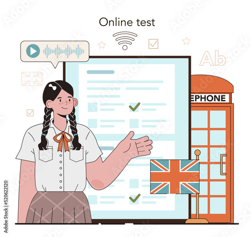 English class online service or platform. Study foreign languages