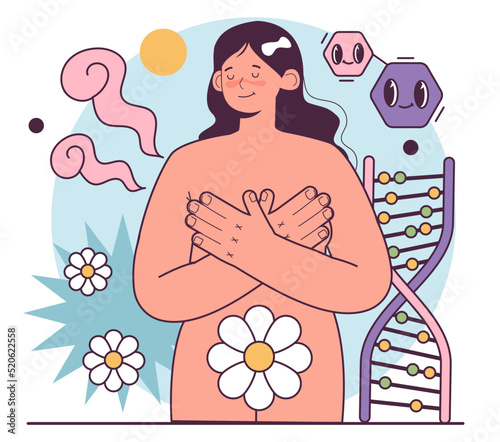Women's health concept. Female intimate hygiene and reproductive