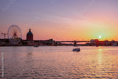 Old city of Toulouse at sunset, France © gatsi