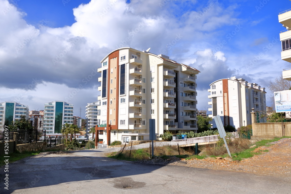 construction of a residential apartment complex in avsallar near alanya in turkey