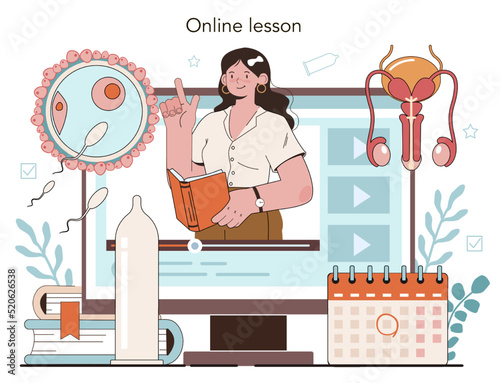 Sexual education online service or platform. Sexual health lesson