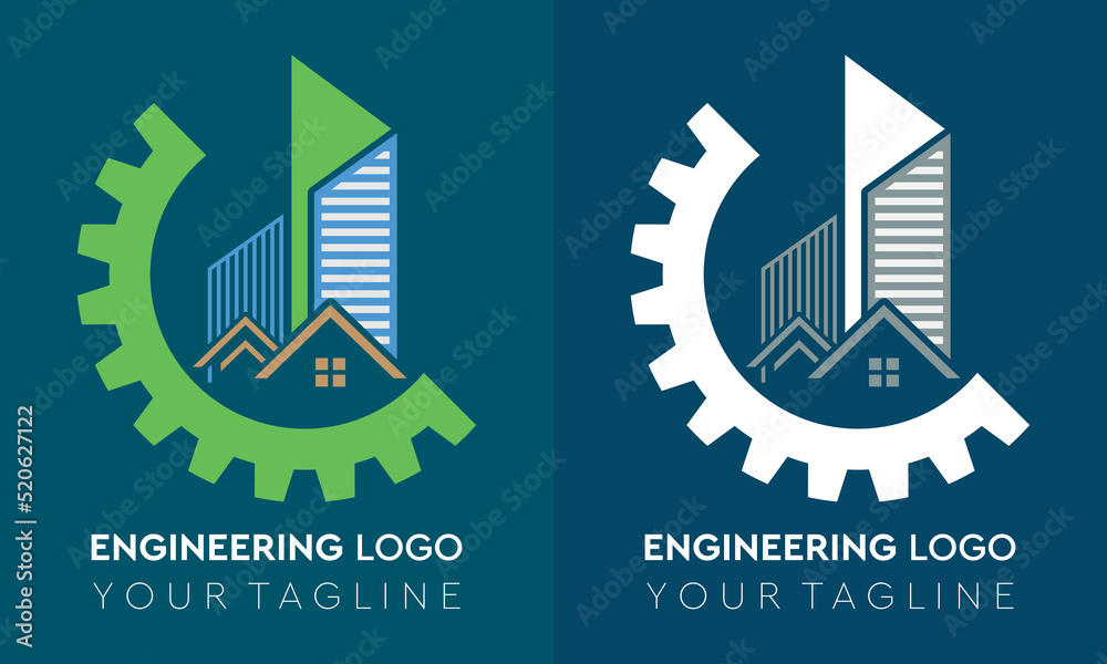 Engineering Brand logo - Corporate Logo or Brand Identity Design Stock