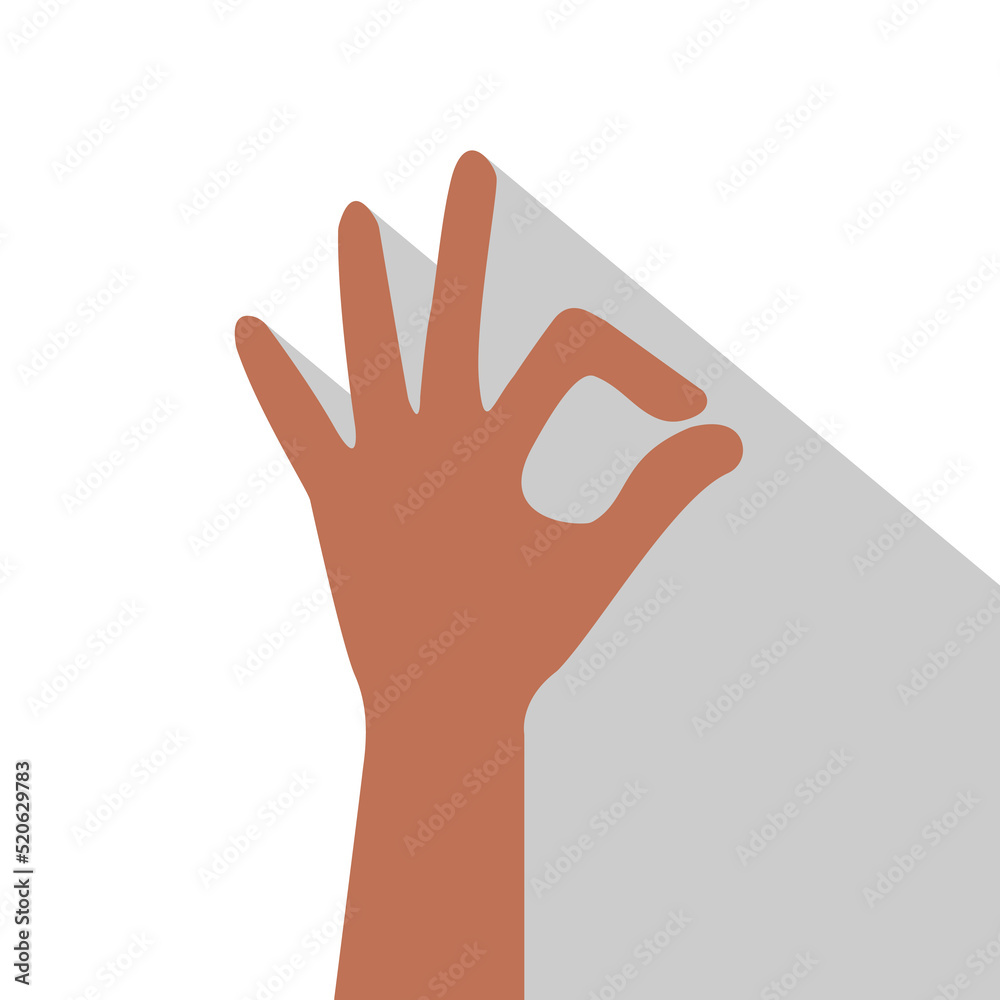Ok hand sign illustration. Isolated Okay,isolated on white background.Hand showing symbol okay. Ok hand sign illustration. Isolated Okay,isolated on white background.Hand showing symbol okay.