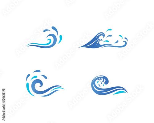 Modern wave logo template