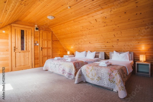 Bild auf Leinwand Hotel room in Transylvania