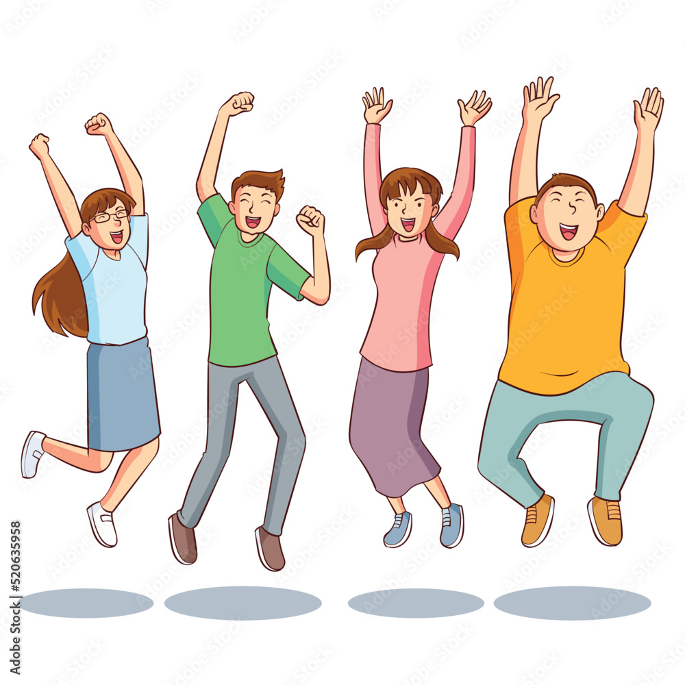 Fototapeta premium youth friendship vector illustration 1