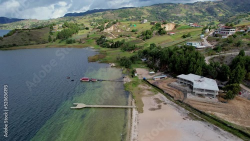 muelles de la laguna de tota, sector playa blanca, ubicada en Boyaca; Colombia photo