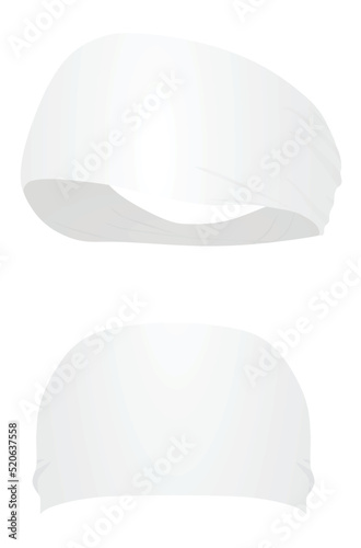 White sport head band. vector illustration Fototapet