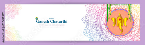 Vector illustration concept of  Ganesh Chaturthi festival greeting