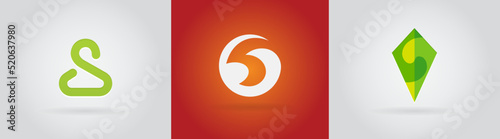 Letter S logo icon set. Template design elements.