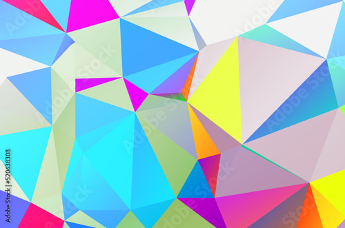  Polygonal design for your web site. Multicolor Rainbow vector abstract mosaic backdrop Glitter abstract illustration with an elegant design.