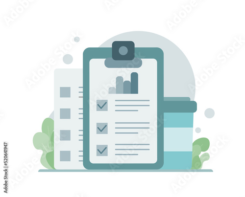 Financial analyst or consultant, company policy and business course. Isolated flat vector illustration