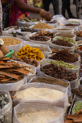  Different Indian Spices for Sale on Street. Indian Spices.