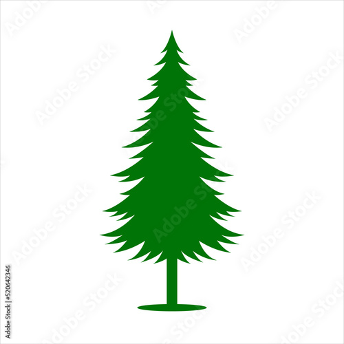 pine tree icon vector illustration on white background