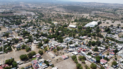 village town pueblo mexico lago arboles drone  photo