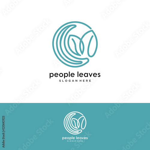 Natural products logo design vector template. leaf icon