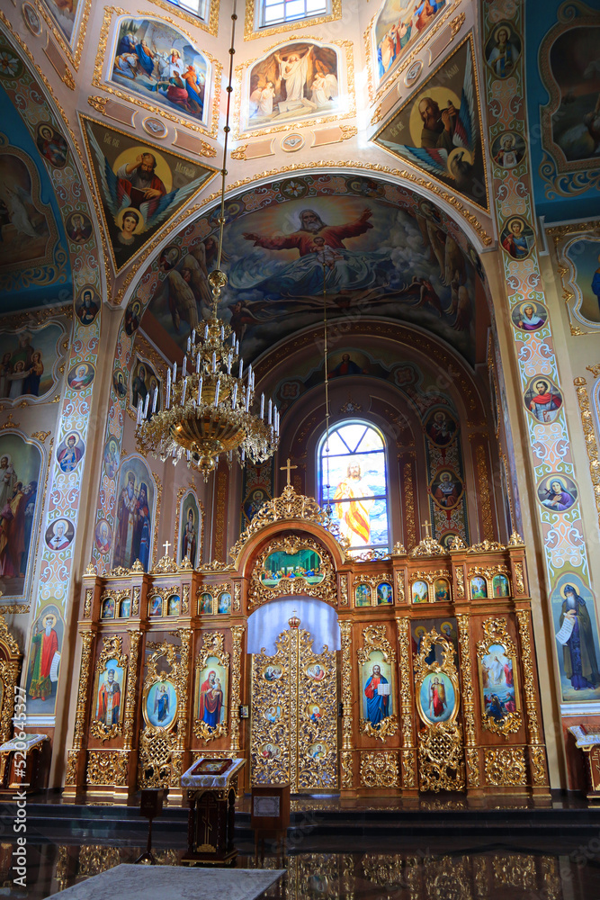 Interior of Transfiguration Cathedral in Kolomyia, Ivano-Frankivsk region of Ukraine