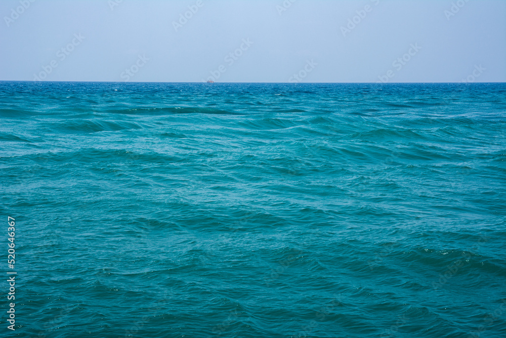 Beautiful sea with turquoise colored waves