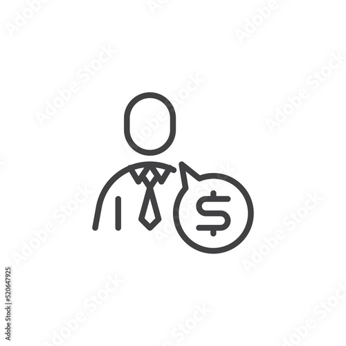Financial consulting line icon