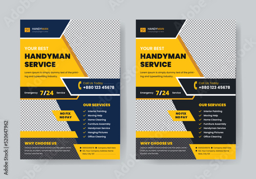 Handyman A4 Flyer Poster Templates Design