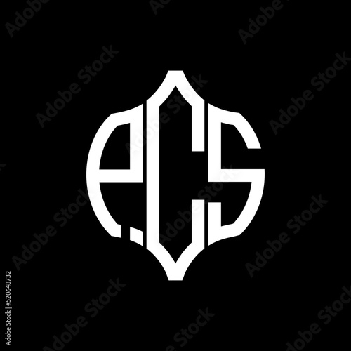 PCS letter logo. PCS best black background vector image. PCS Monogram logo design for entrepreneur and business.
 photo