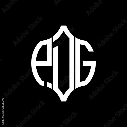 PDG letter logo. PDG best black background vector image. PDG Monogram logo design for entrepreneur and business.
 photo