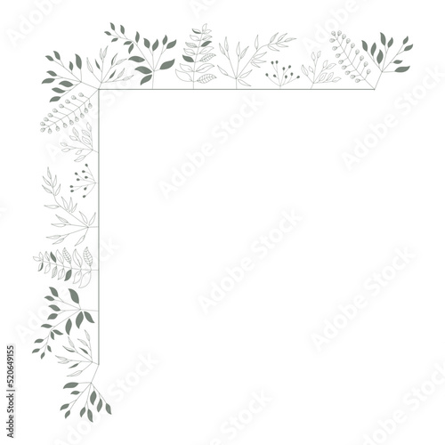 leaves frame, graphic design element