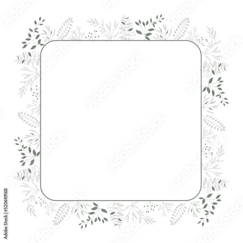 leaves frame, graphic design element