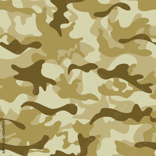 
Army camo seamless military pattern shape sand color vector texture printable
