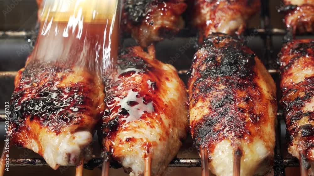 Electric stove, in BBQ chicken wings