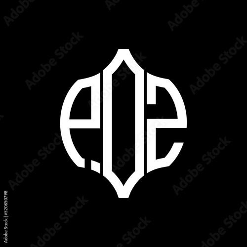 POZ letter logo. POZ best black background vector image. POZ Monogram logo design for entrepreneur and business.
