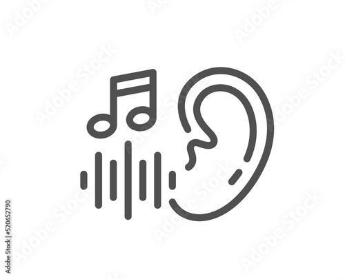 Fotobehang Hearing line icon
