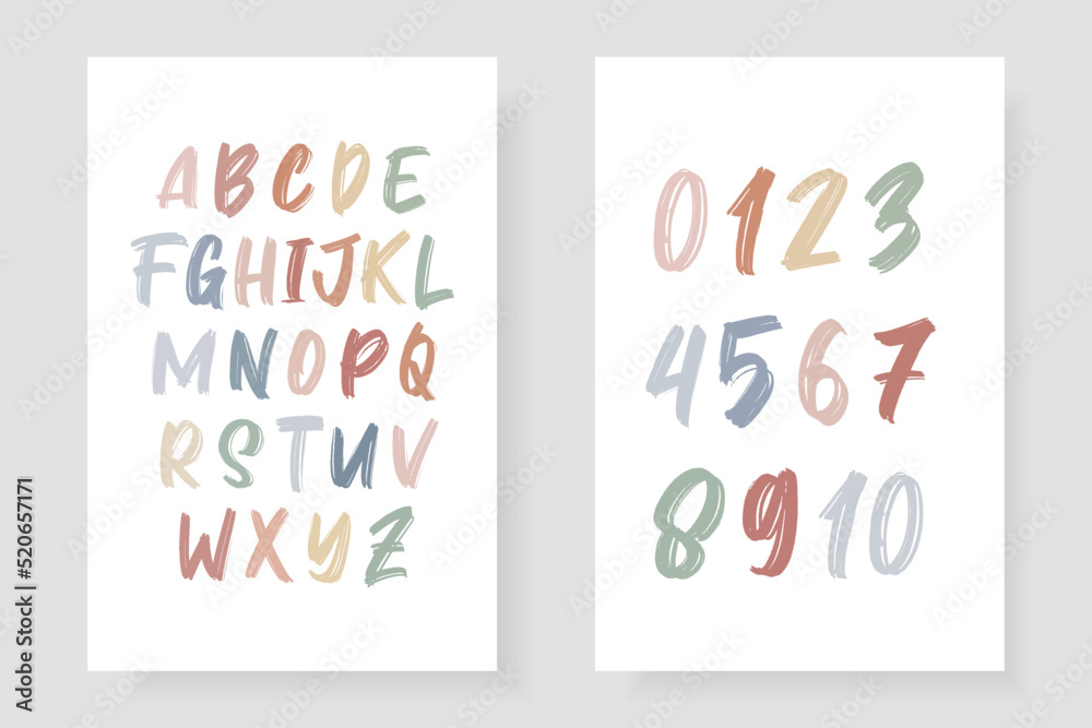 Alphabet Poster, Colourful Printable Wall Art, ABC Poster