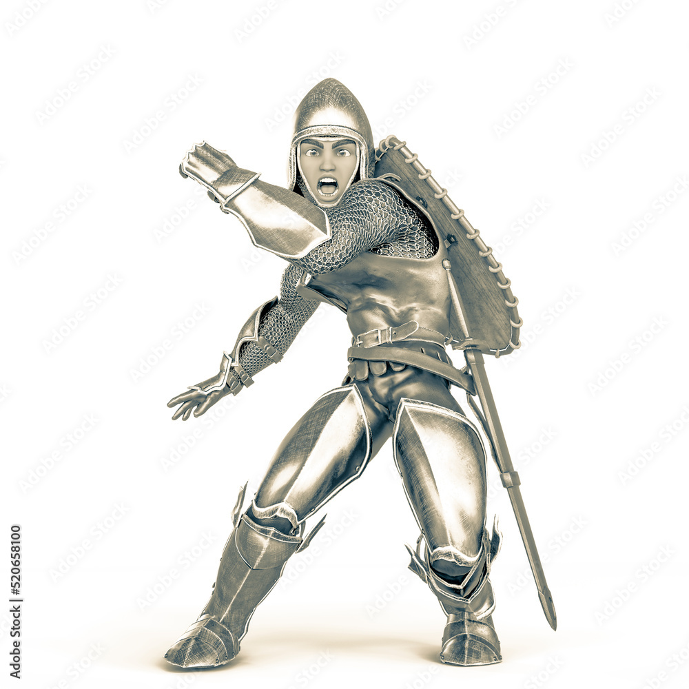 Fototapeta premium western knight cartoon