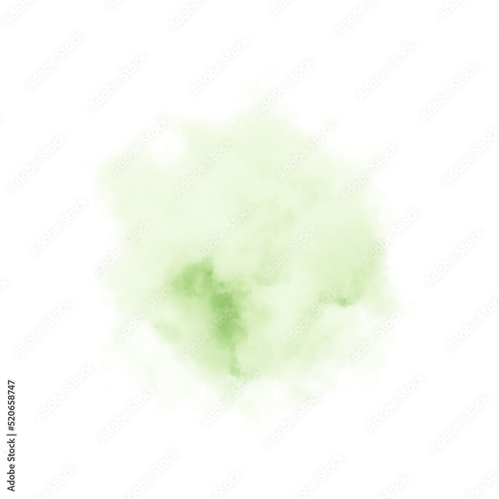 Fototapeta premium Green cloud on white background. 3d rendering. 