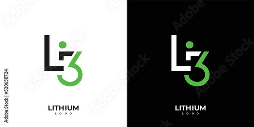 Modern and professional lithium logo design