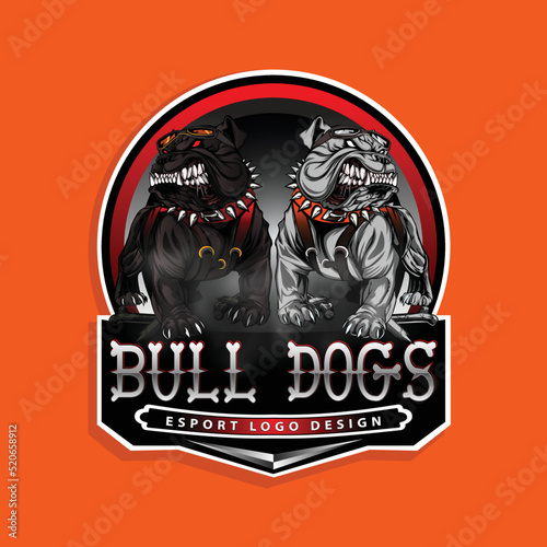 Anger bulldog gaming mascot logo